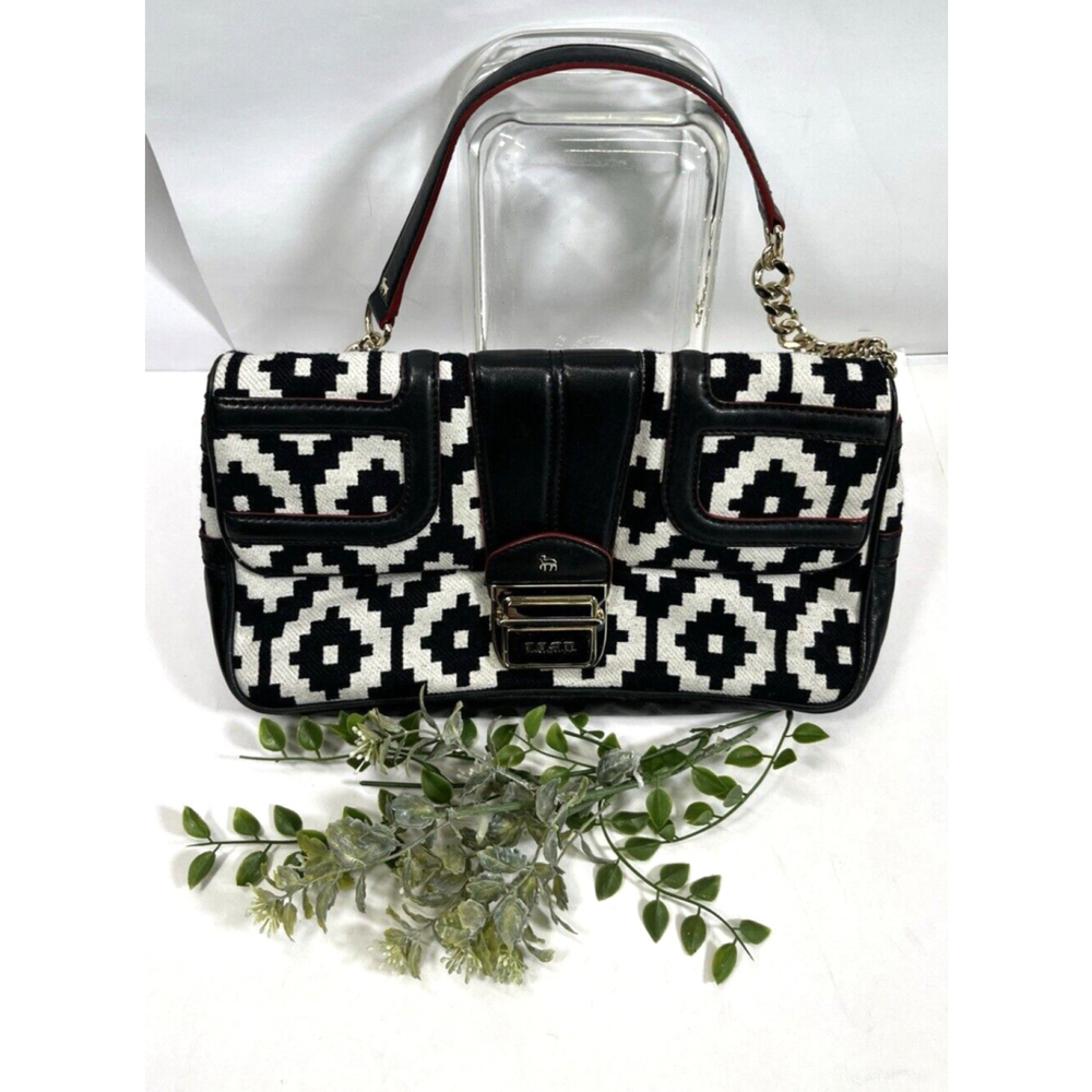 L.A.M.B Gwen Stefani Black White Chain Shoulder Clutch Bag Edinburgh McGregor